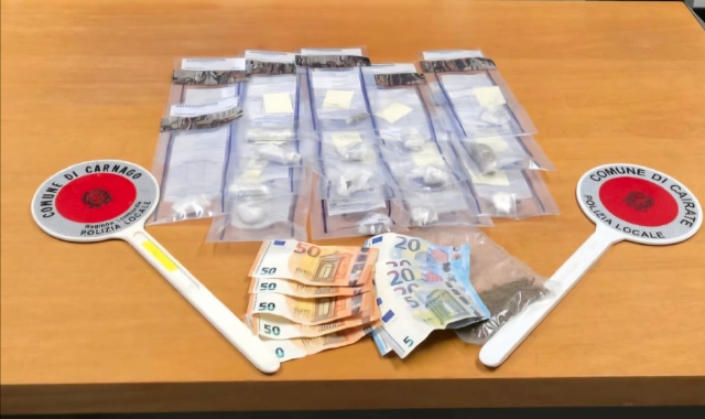 Il sequestro di droga e denaro eseguito dalle Polizie locali