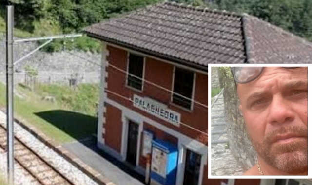 La stazione ferroviaria nei pressi della quale è avvenuta la tragedia e nel riquadro la vittima, Renzo Rao