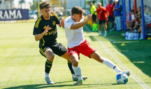 Il gol decisivo dell’attaccante Filippo Guerini a inizio ripresa (foto Archivio)
