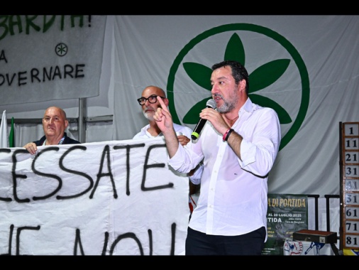 Salvini arriva a Pontida, 'sto meglio'