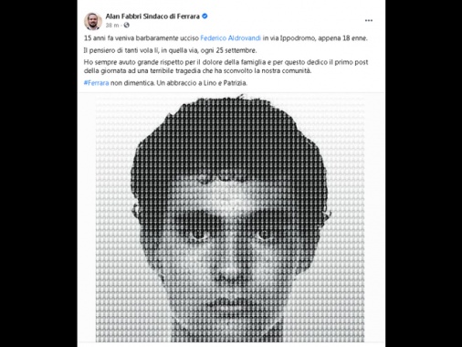 Ventanni dalla morte di Aldro, 'ucciso senza ragione'