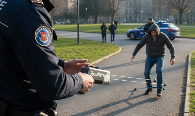 Il dispositivo bolawrap col laccio che immobilizza