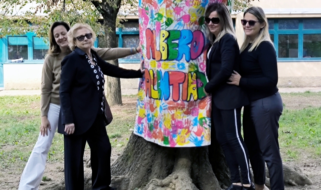 L’intitolazione dell’albero a Valentino Ripamonti (foto Blitz)