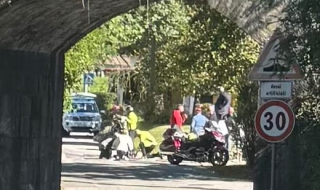 Caduta alla Gran Fondo, due feriti