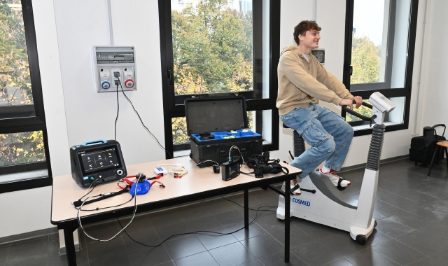 Una delle nuove aule del corso di Scienze motorie (foto Domenico Ghiotto)