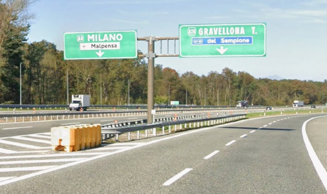 Il bivio verso l’A8 (foto Google Maps)