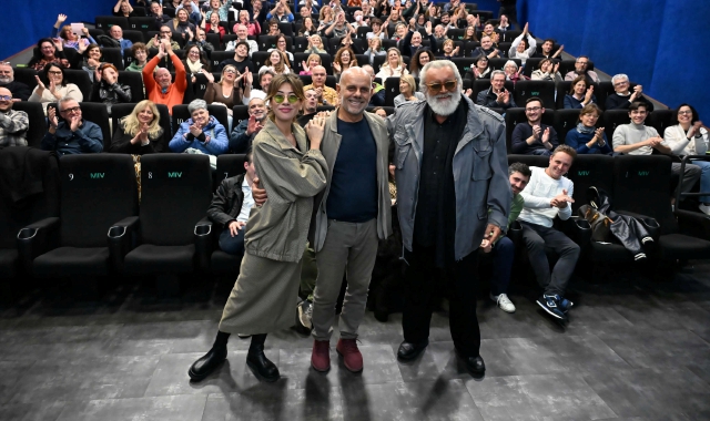 Virginia Raffaele, Riccardo Milani e Diego Abatantuono al Miv di Varese  (foto Angelo Puricelli)