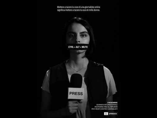 Ossigeno, un banner Unesco per le giornaliste minacciate