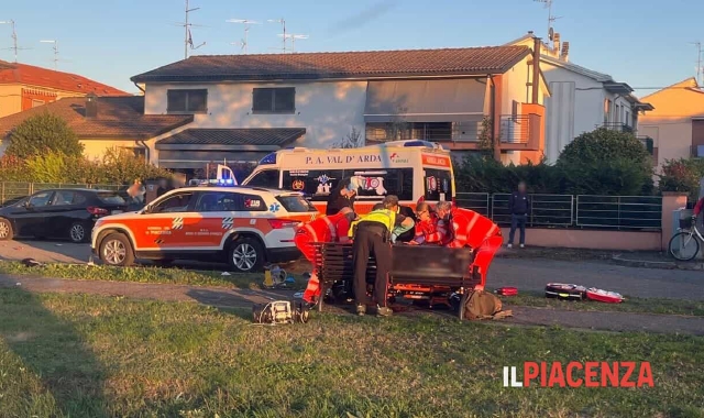 I soccorsi ad Alessandro Mason (foto IlPiacenza)