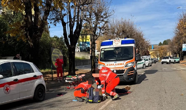 I soccorsi all’anziano investito 