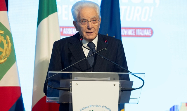 Il presidente Sergio Mattarella alla 38esima Assemblea Nazionale delle Province d’Italia (foto Francesco Ammendola/QUIRINALE)