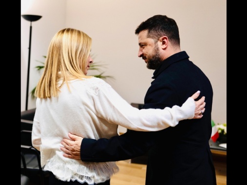 Meloni riceverà Zelensky domani a Palazzo Chigi