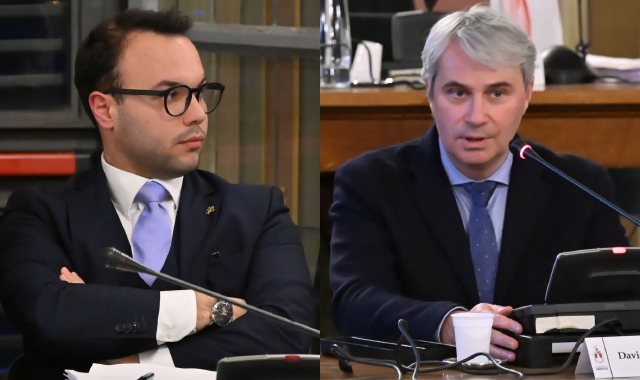 Stefano Angei e Davide Galimberti (foto Angelo Puricelli). In Consiglio comunale a Varese si sta discutendo in questi giorni del bilancio