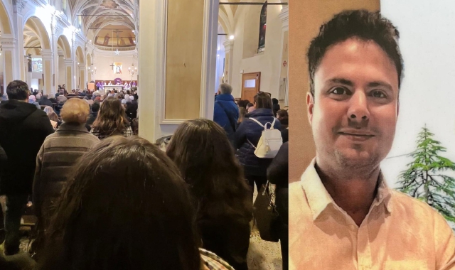 Parrocchiale di Gavirate gremitaieri mattinaper l’addio a Enrico Ferri (nella fotoal centro), il medico scomparsonei giorni scorsi