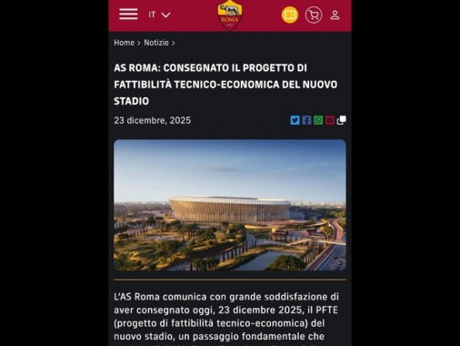 Stadio Roma, club consegna progetto definitivo a Campidoglio